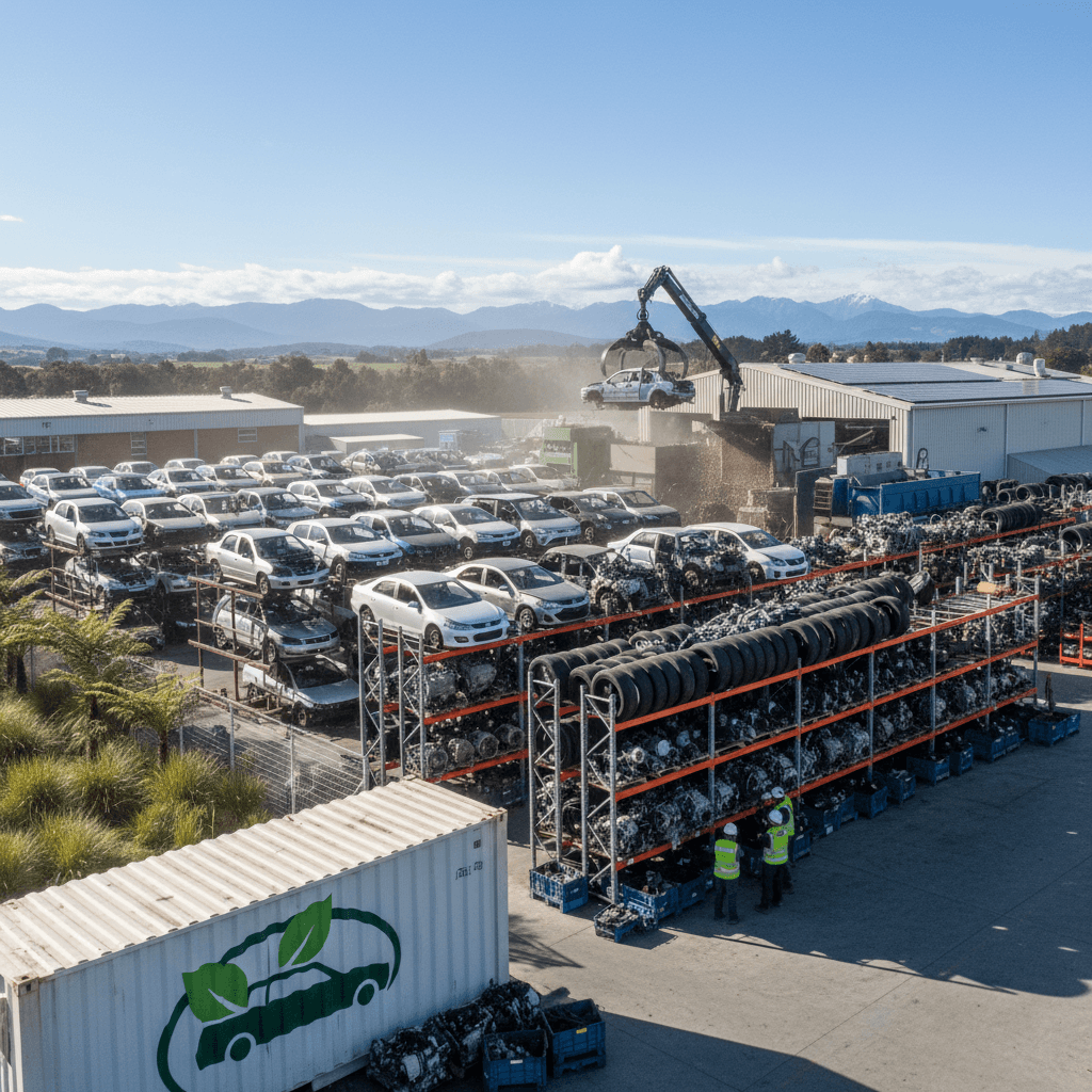 car wrecking yard recycling vehicles in Canterbury New Zealand